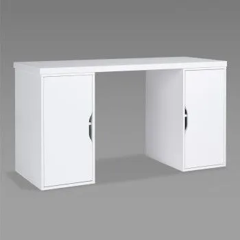 Стол письменный Ингар, с двумя дверцами, 140x75x55, белый