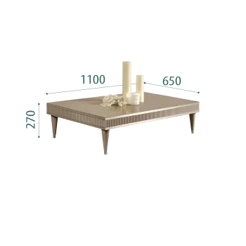 Журнальный столик узкий Римини СОЛО (Мокка/Серебро) РМСТ-3(s)