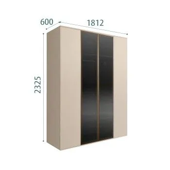 Шкаф 4-х дв. Bogemia Air (Ваниль/Золото) БМШ2/4(2)