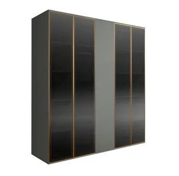 Шкаф 5-ти дв. Bogemia Air (Серый/Золото) БМШ2/5(4)