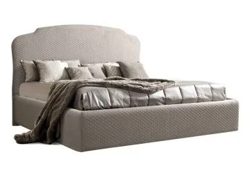 Кровать Римини 1,4 м, с подъемным механизмом (светло-серый), РМКР140-2[3], стеганые царги