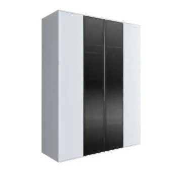 Шкаф 4-х дв. Bogemia Air (Белый/Черный) БМШ2/4(2)