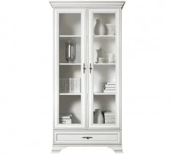 Шкаф с витриной Кентаки REG2W1S белый - Выставка м. Марьина роща