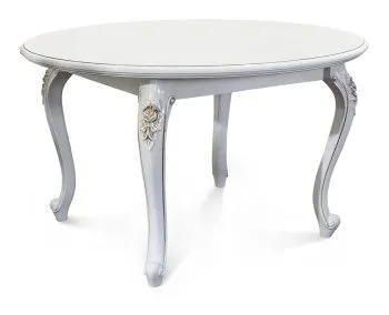 Стол Натали круглый белый глянец - Выставка Балашиха
