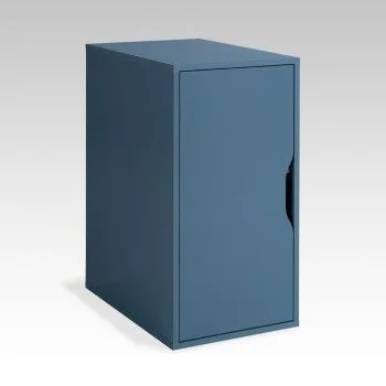 Тумба с дверцей Ингар, 36х71х53 серо-бирюзовая