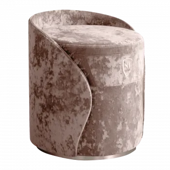 Пуф-тумба Розовая дымка (Crush) серебро Sweet dreams PS-101