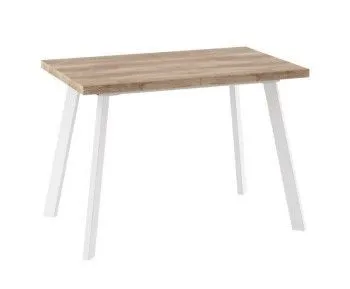 Стол раздвижной Бьерн-110 (Дуб каньон/Белый) 110(142)х70