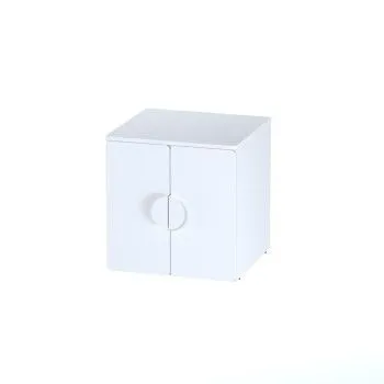 Шкаф Пикси распашной, с двумя дверьми и полкой 60x57x60, белый (робкий подснежник)