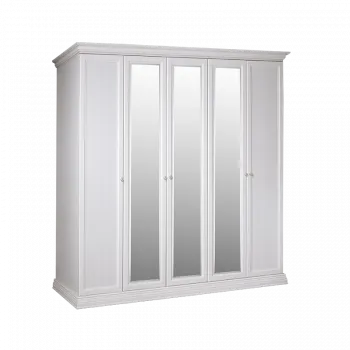 Шкаф 5-и дв. для платья и белья (3 зеркала) Амели дуб АМШ1/5