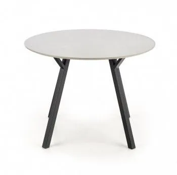 Стол обеденный Halmar BALROG OKRAGLY (светло-серый/черный)