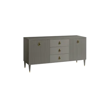 Комод для гостиной 1.6м Римини СОЛО (Серый/Золото) РМКМ-4(s)
