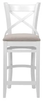 Стул барный Hugo (Белая эмаль/бежевый М02)