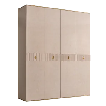 Шкаф 4-х дверный Римини СОЛО (Латте/Золото) РМШ2/4(s)