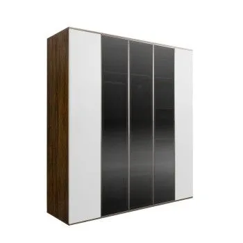 Шкаф 5-ти дв. Bogemia Woodline Air (Белый/Серебро) БМШ2/5(3)