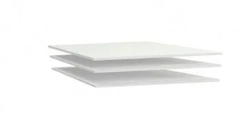 Дополнительные полки в 3-х, 4-х и 5-ти дверный шкаф, Клер (955*495*16) Белый, 11910