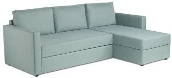 Диван-кровать ВАЛО, 230х91х72 см, короткий подлокотник, мятно-серый