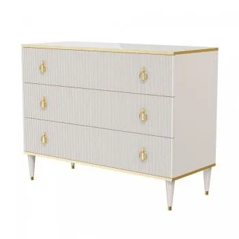 Комод Римини СОЛО (Слоновая кость/Золото) РМКМ-1(s)