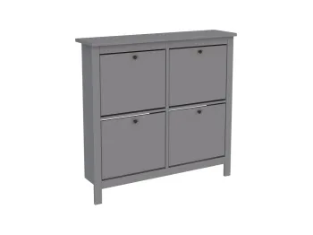 Обувница Сага с 4 откидными ящиками 113х108 серая