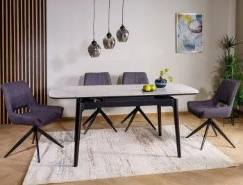 Стол обеденный Signal SENTO 120 (белый лак/черный)