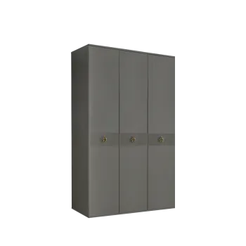 Шкаф 3-х дверный Римини СОЛО (Серый/Золото) РМШ2/3(s)