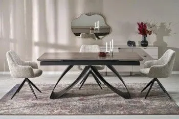 Стол обеденный Halmar HILARIO 180 (орех/черный)