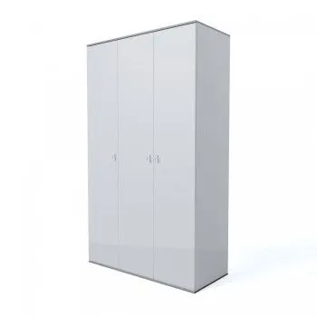 Шкаф 3-х дверный Римини (Белый/Серебро) РМШ2/3