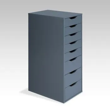 Комод Ингар, 8 ящиков, 36x102x53 см, серо-бирюзовый