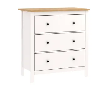 Комод Сага, 92х51х100 см, белый/ясень