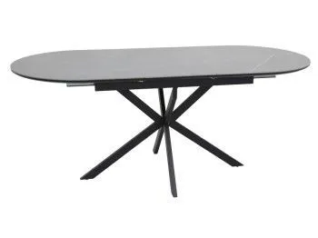 Стол обеденный Signal GASTON Ceramic 140 (серый/черный)