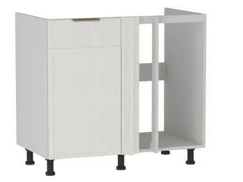 Стол под мойку угловой СМУ-100, Берта (900*554*820) Экокожа Белый, 25318