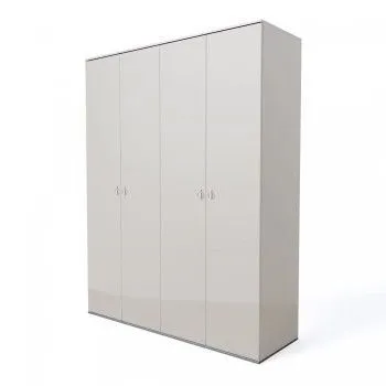 Шкаф 4-х дверный Римини (Слоновая кость/Серебро) РМШ2/4