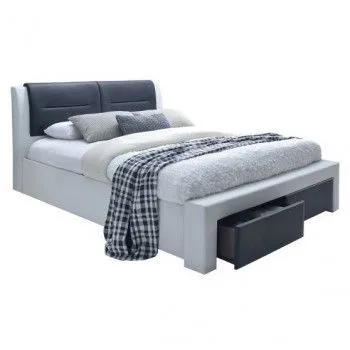 Кровать Halmar CASSANDRA-S 140 (белый/черный)