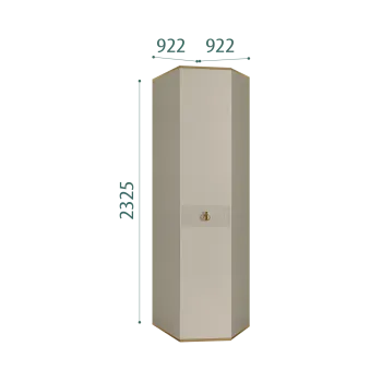 Шкаф угловой Римини СОЛО (Ваниль/Золото) РМШУ2/1(s)