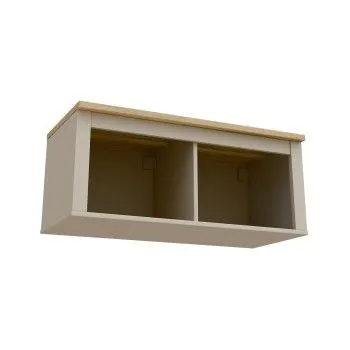 Полка навесная Сага, 2 секции, кашемир/ясень