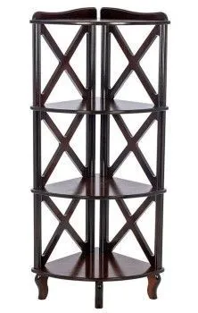 Этажерка-стеллаж угловая Джульетта-3 (орех)