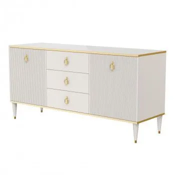 Балашиха - Комод для гостиной Римини СОЛО (слоновая кость золото) РМКМ-4 (s)