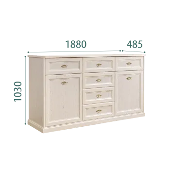 Комод большой Венеция дуб седан ВНКМ-3