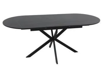 Стол обеденный Signal GASTON Ceramic 140 (черный/черный)