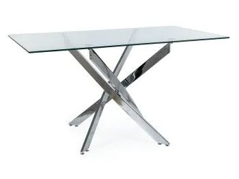 Стол обеденный Signal AGIS II 140 (прозрачный/хром)