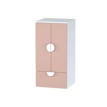 Шкаф распашной Пикси, с двумя дверьми, полкой и одним выдвижным ящиком 60х57х120, мечтательный пион