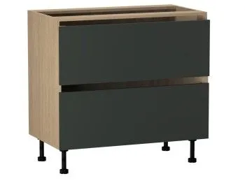 Стол с ящиками СЯ-90 (2), Женева (900*520*870) Дуб Палермо/Зеленый матовый, 21924