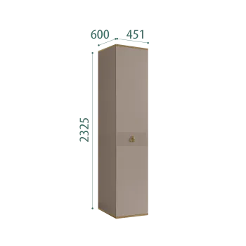 Шкаф 1-но дверный Римини СОЛО (Мокка/Золото) РМШ2/1(s)