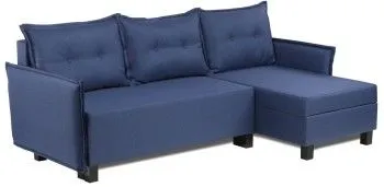 Диван-кровать угловой КИРКАС, 217х90х77 см, синий