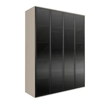 Шкаф 4-х дверный Bogemia Air (Слоновая кость/Черный) БМШ2/4(4)