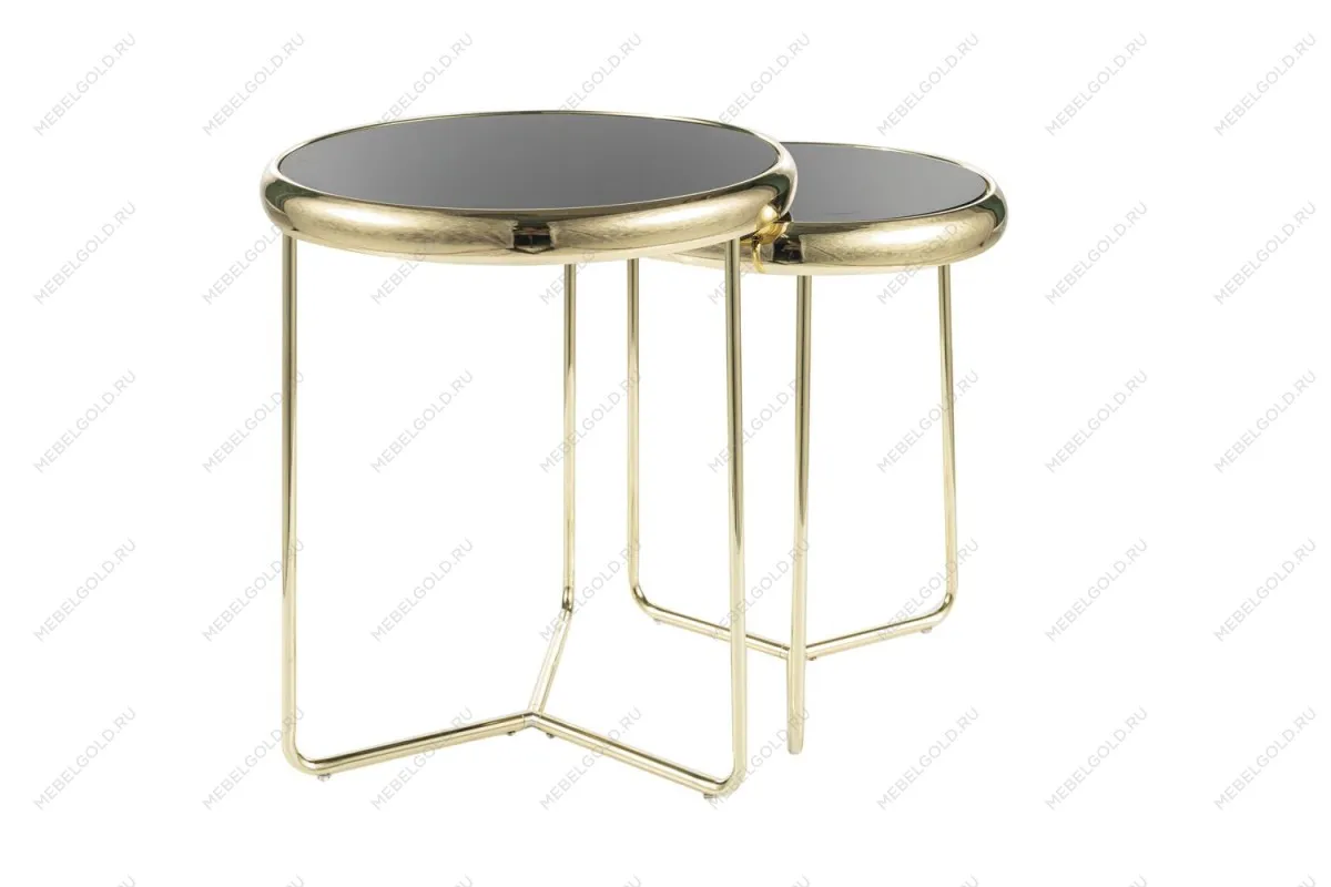 Комплект Signal SCARLET II (2 стола журнальных) черный/золотой