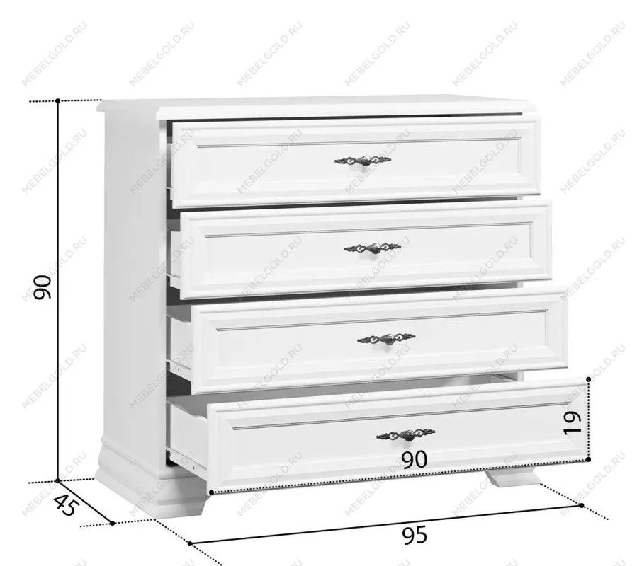 Комод Кентаки KOM4S белый - Выставка м. Марьина роща | изображение 1