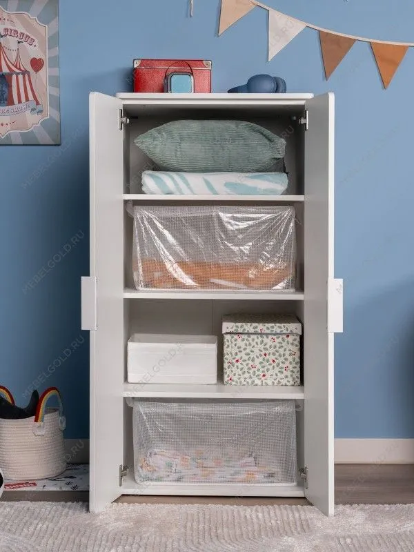 Шкаф распашной Пикси, с двумя дверьми и тремя полками 60х57х120, озорной василек | изображение 1