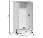 Шкаф Кентаки SZF2D1S белый | изображение 6