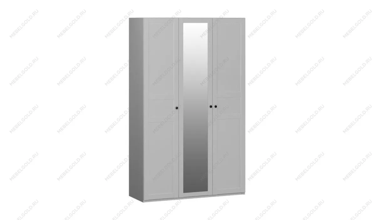 Шкаф 3 дверный с комбинированными дверями, Фрея (1352*503*2204) Белый