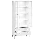 Шкаф-витрина Ева (Хельга) REG2W2S с подсветкой белый | изображение 2